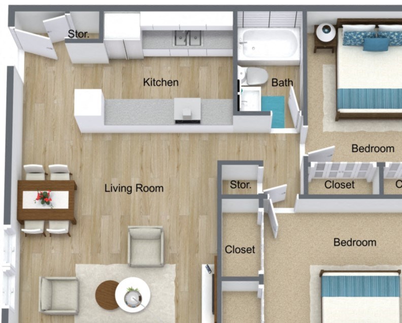 2 bedroom 1 bath 2 bedroom 1 bath
